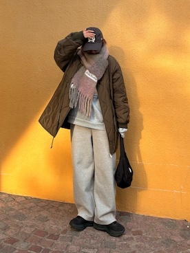 「Ameri（アメリ）のアイテム」を使った、くるみ🕊️さん（レディース・156cm）の冬コーディネート