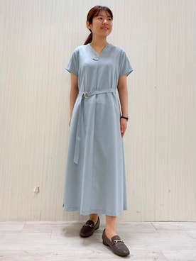 「UNTITLED（アンタイトル）の【古畑星夏さん着用/ステンレスチェーン】ニュアンスハートトップ（ネックレス、ゴールド系）」を使った、world20102568さん（レディース）の夏コーディネート