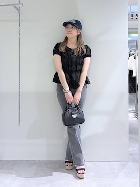 「FREE'S MART（フリーズマート）のアイテム（帽子）」を使った、hikari_mfmさん（レディース・155cm）の夏コーディネート