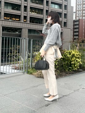 「MARCO BIANCHINI（マルコビアンチーニ）のアイテム」を使った、チ ヒ ロさん（レディース・165cm）の春コーディネート