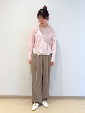 「LE TALON（ルタロン）の《追加》フロントメタルバブーシュ（その他シューズ、ホワイト系）」を使った、shihoさん（レディース・162cm）の冬コーディネート