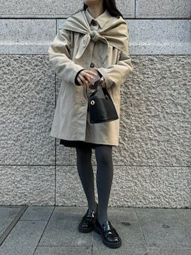 「r.（アールドット）のアイテム」を使った、rinkaさん（レディース・159cm）の冬コーディネート