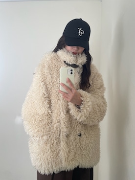 「r.（アールドット）のアイテム」を使った、rinkaさん（レディース・159cm）の冬コーディネート