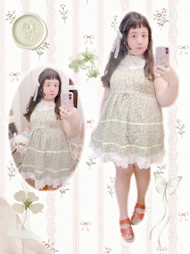 「merry jenny（メリージェニー）のアイテム（ワンピース）」を使った、Poyuさん（レディース・159cm）の秋コーディネート