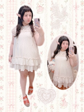 flower waffleミニワンピースを使った人気ファッションコーディネート