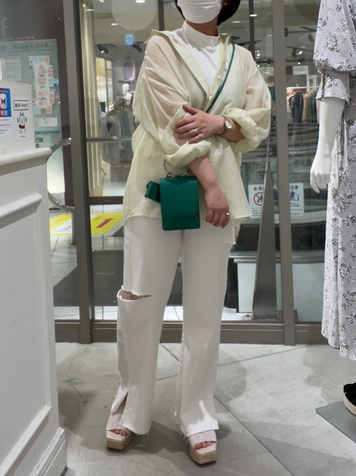 セール】ダメージワイドデニムパンツ（デニムパンツ）｜one after