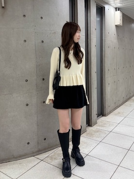 「Kastane（カスタネ）のアイテム（ニット/セーター）」を使った、まいかさん（レディース・158cm）の秋コーディネート