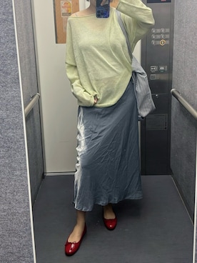 「FRAMeWORK（フレームワーク）のアイテム」を使った、Buttonさん（レディース・160cm）の春コーディネート
