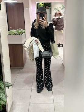 「ショート丈トップス」｜「アイテム（その他アウター）」を使った、iigg☺︎さん（レディース・154cm）の秋コーディネート