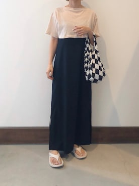 「SHIPS（シップス）のアイテム（ワンピース/ドレス）」を使った、iigg☺︎さん（レディース・154cm）の夏コーディネート