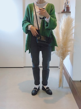 「mignon（ミニョン）のアイテム」を使った、iigg☺︎さん（レディース・154cm）の秋コーディネート