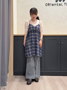 「ORiental TRaffic（オリエンタルトラフィック）のアイテム（ローファー）」を使った、ayasaさん（レディース・152cm）の秋コーディネート
