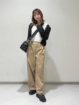 「ORiental TRaffic（オリエンタルトラフィック）のアイテム（ローファー）」を使った、なこさん（レディース・158cm）の秋コーディネート