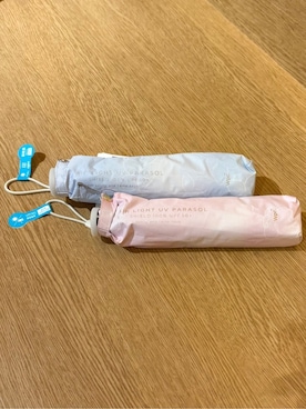 「アイテム（折りたたみ傘、ピンク系）」を使った、みーさん（レディース・162cm）の春コーディネート
