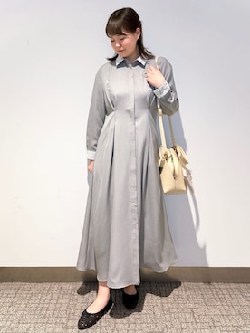 「アイテム（ポーチ）」を使った、みーさん（レディース・162cm）の冬コーディネート