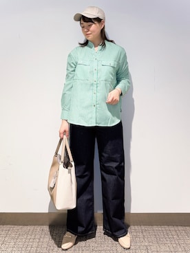 「Lee（リー）のアイテム（パンツ）」を使った、みーさん（レディース・162cm）の春コーディネート