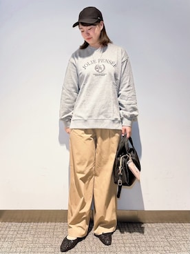 「grove（グローブ）のアイテム（帽子）」を使った、みーさん（レディース・162cm）の冬コーディネート