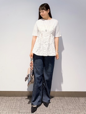 「SOMETHING（サムシング）のアイテム（パンツ）」を使った、みーさん（レディース・162cm）の秋コーディネート
