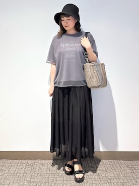「grove（グローブ）のアイテム（ハット）」を使った、みーさん（レディース・162cm）の夏コーディネート