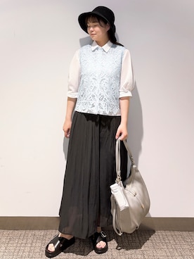 「grove（グローブ）のアイテム（ハット）」を使った、みーさん（レディース・162cm）の夏コーディネート