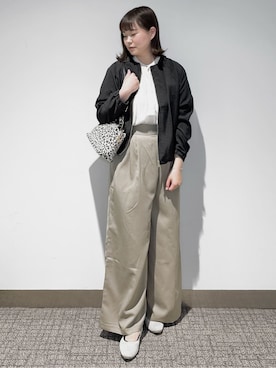 「Lee（リー）のアイテム（ショルダーバッグ）」を使った、みーさん（レディース・162cm）の春コーディネート