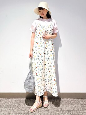 「grove（グローブ）のアイテム（ハット）」を使った、みーさん（レディース・162cm）の夏コーディネート