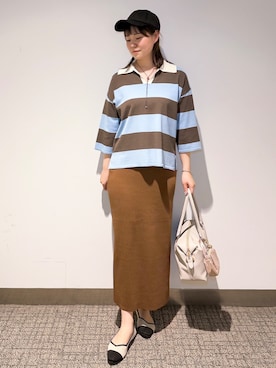 「grove（グローブ）のアイテム（帽子）」を使った、みーさん（レディース・162cm）の春コーディネート