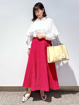 「アイテム（チャーム）」を使った、みーさん（レディース・162cm）の春コーディネート