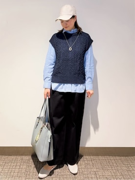 「grove（グローブ）のアイテム（帽子）」を使った、みーさん（レディース・162cm）の冬コーディネート