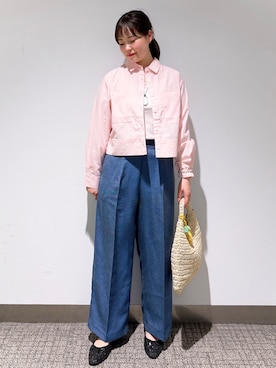 「grove（グローブ）のアイテム（パンツ）」を使った、みーさん（レディース・162cm）の春コーディネート