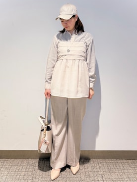 「grove（グローブ）のアイテム（帽子）」を使った、みーさん（レディース・162cm）の春コーディネート