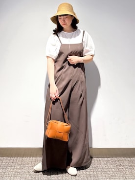 「grove（グローブ）のアイテム（ハット）」を使った、みーさん（レディース・162cm）の夏コーディネート