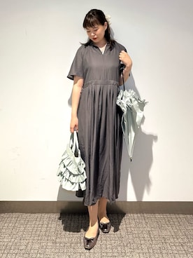 「アイテム（アクセサリー、パープル系）」を使った、みーさん（レディース・162cm）の夏コーディネート