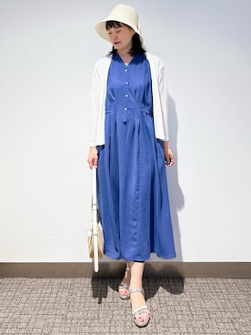 「grove（グローブ）のアイテム（ハット）」を使った、みーさん（レディース・162cm）の夏コーディネート