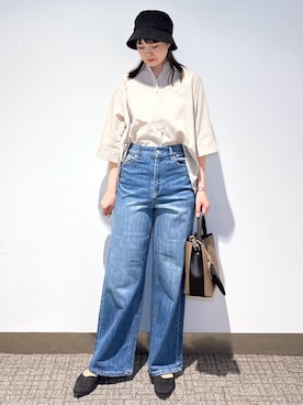 「grove（グローブ）のアイテム（ハット）」を使った、みーさん（レディース・162cm）の夏コーディネート