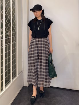 「grove（グローブ）のアイテム」を使った、みーさん（レディース・162cm）の夏コーディネート