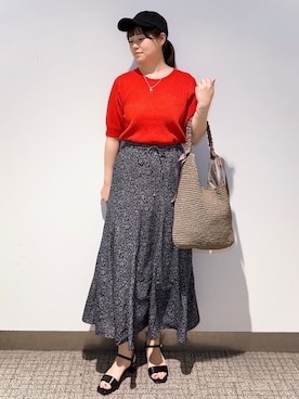 「Sunauna（スーナウーナ）のアイテム」を使った、みーさん（レディース・162cm）の春コーディネート