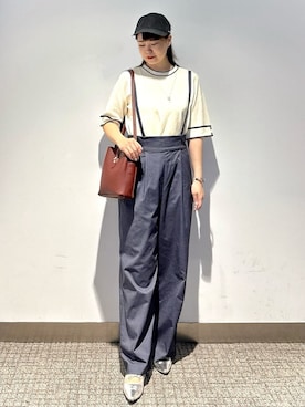「アイテム（アクセサリー、パープル系）」を使った、みーさん（レディース・162cm）の夏コーディネート