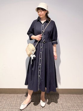 「grove（グローブ）のアイテム（帽子）」を使った、みーさん（レディース・162cm）の春コーディネート