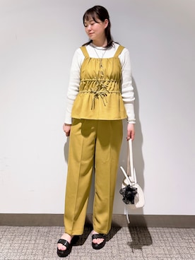 「アイテム（チャーム）」を使った、みーさん（レディース・162cm）の春コーディネート