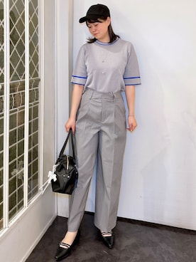 「grove（グローブ）のアイテム（帽子）」を使った、みーさん（レディース・162cm）の春コーディネート