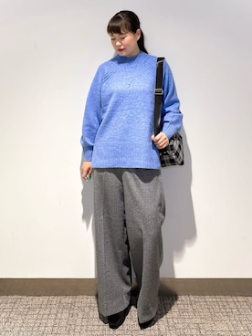 「Lee（リー）のアイテム（ショルダーバッグ）」を使った、みーさん（レディース・162cm）の冬コーディネート