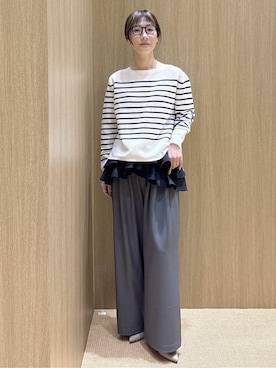 「COCUE（コキュ）のアイテム」を使った、たけねぇさん（レディース・163cm）の春コーディネート