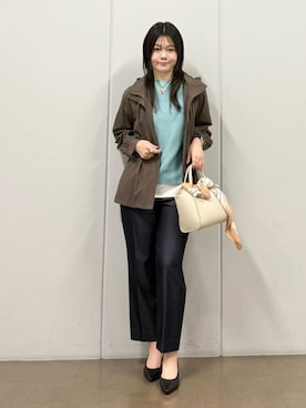 「INDIVI（インディヴィ）のアイテム（ブルゾン）」を使った、mizukiさん（レディース・165cm）の春コーディネート