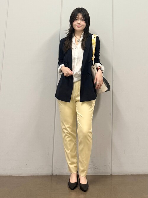 褒められパンツ／洗える】ウエストゴムタックテーパードパンツ（その他