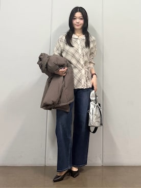 INDIVI（インディヴィ）の「シルキーサテンダウンコート（ダウン