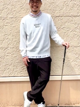 「adabat（アダバット）のアイテム（キャップ）」を使った、ゆーだいさん（メンズ・167cm）の春コーディネート