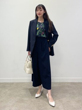 「UNTITLED（アンタイトル）の【日本製・本革】Comfit Dresser Pumps（コンフィットドレッサーパンプス）（パンプス、ブラック系）」を使った、kaba0913さん（レディース）の春コーディネート
