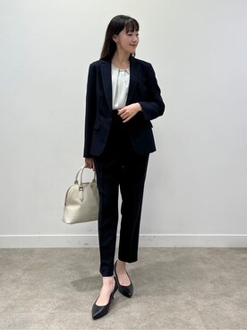 「UNTITLED（アンタイトル）の【日本製・本革】Comfit Dresser Pumps（コンフィットドレッサーパンプス）（パンプス、ブラック系）」を使った、kaba0913さん（レディース）の夏コーディネート