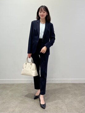 「UNTITLED（アンタイトル）の【日本製・本革】Comfit Dresser Pumps（コンフィットドレッサーパンプス）（パンプス、ブラック系）」を使った、kaba0913さん（レディース）の夏コーディネート